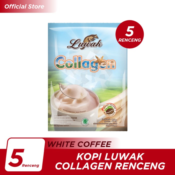 

Kopi Luwak Collagen Renceng 10x25gr - 5 Pcs
