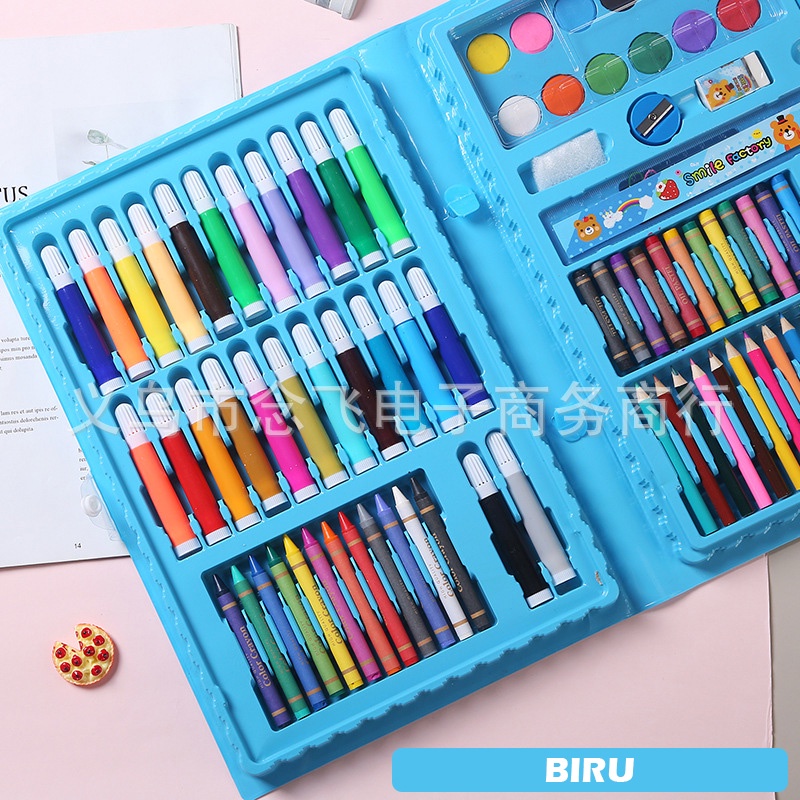 CRAYON ART SET 86 PCS MENGGAMBAR ANAK KADO GIFT UNIK TAS PESTA ANAK ULTAH KID SETS