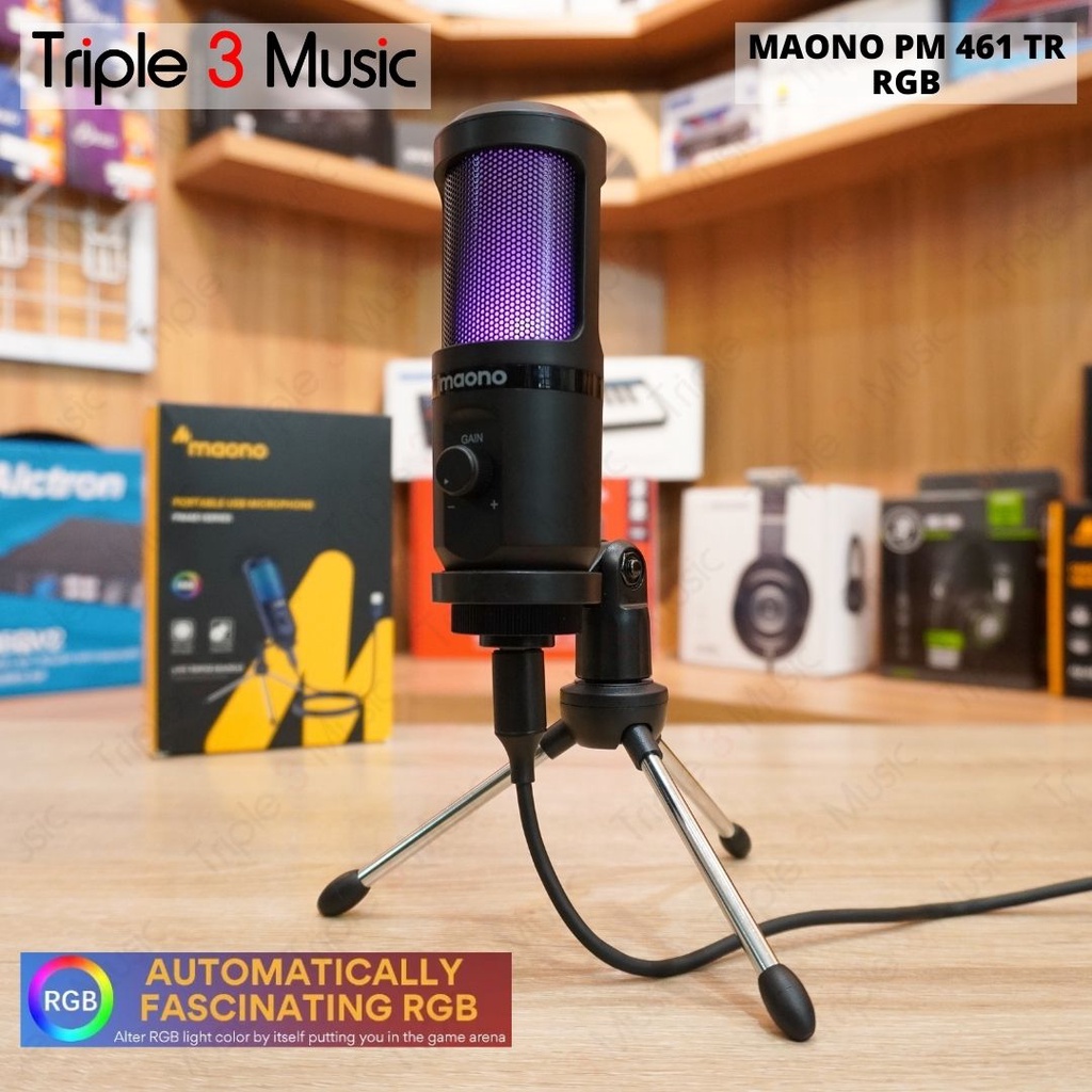 MAONO AU PM461TR RGB mic condenser usb Mic Gamers Mic Youtuber