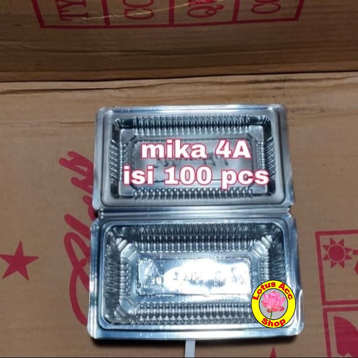 kotak kue mika plastik ukuran 4A isi 25pcs