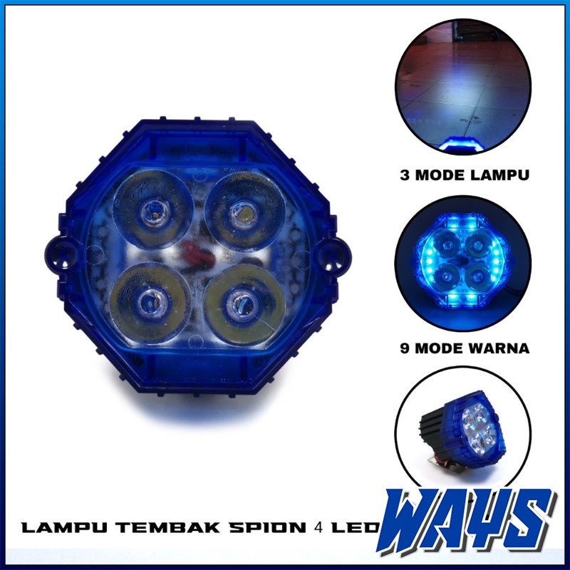 [L207] Lampu Sorot Tembak LED Braket Spion Motor Mio Soul Beat Xride Scoopy Nmax Aerox PCX ADV Vario