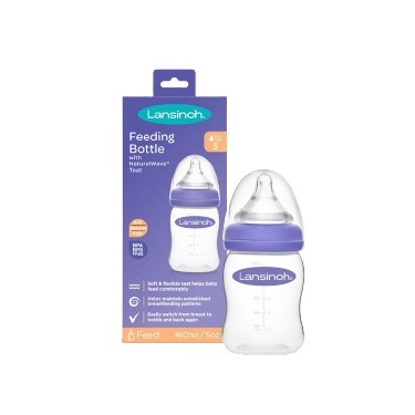 Lansinoh Feeding Bottle With NaturalWave® Teat Botol Susu Bayi 160ml