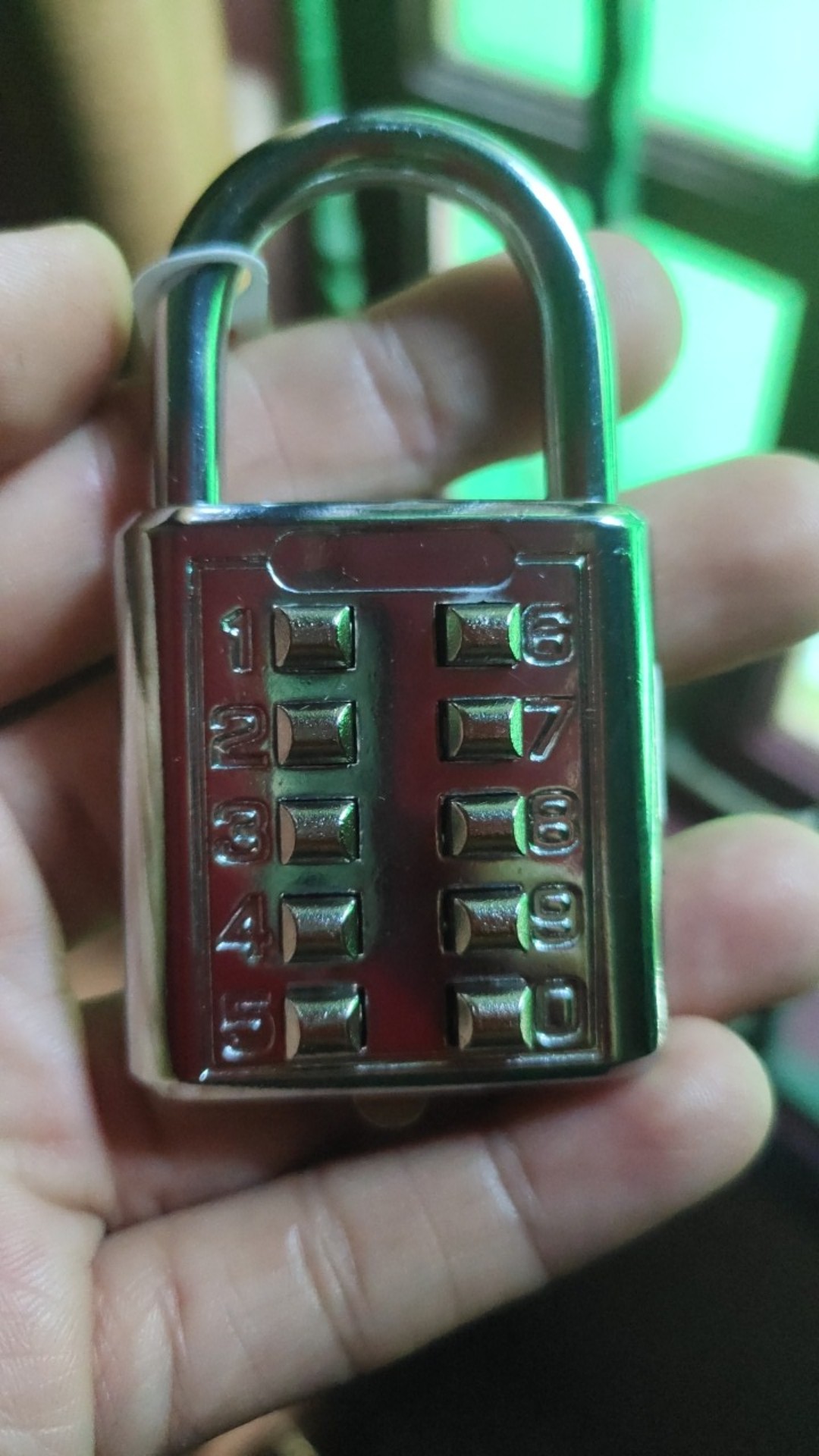 40mm 10 Digit Gembok Besi Silver Pin Digital Nomor Anti Maling Serbaguna Original