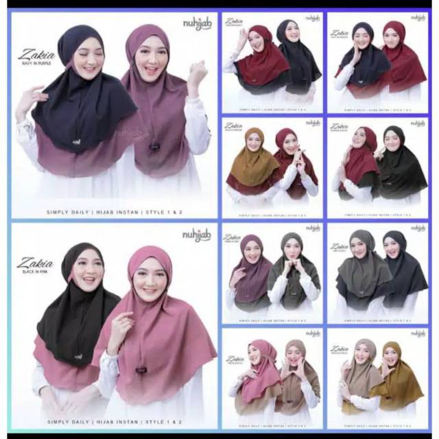 BERGO ZAKIA MARYAM 2 LAYER BOLAK BALIK/bergo maryam 2 layer beda