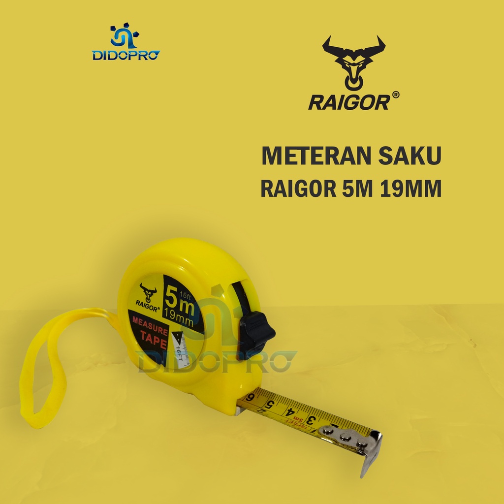 Meteran Otomatis Raigor 5m 5mtr 5meter Meter Ukur