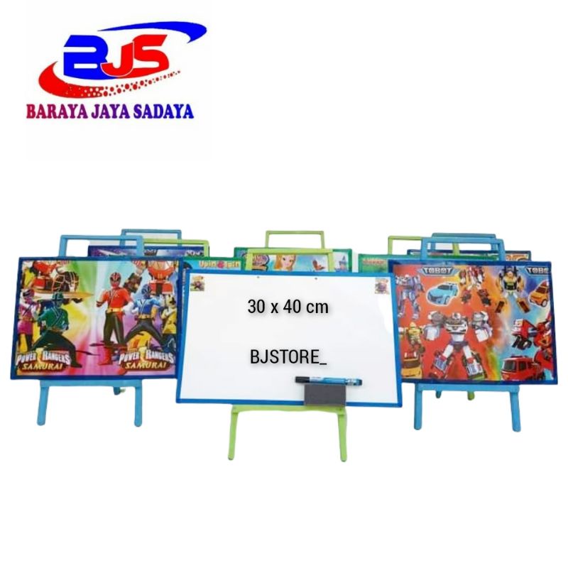 

Papan Tulis dengan Penyanggah Kayu /Whiteboard Anak ukuran 30x40 cm ( FREE SPIDOL + PENGHAPUS )