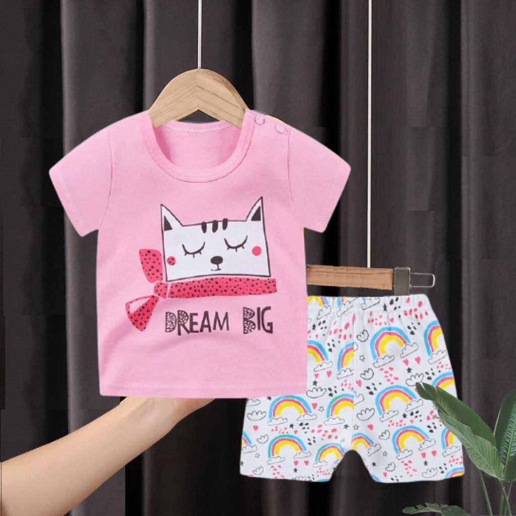 PUNCAK 3.3 stoberi - SETELAN BAJU BAYI IMPORT UMUR 0-24 BULAN/SETELAN BAJU LENGAN PENDEK BAYI TOT3