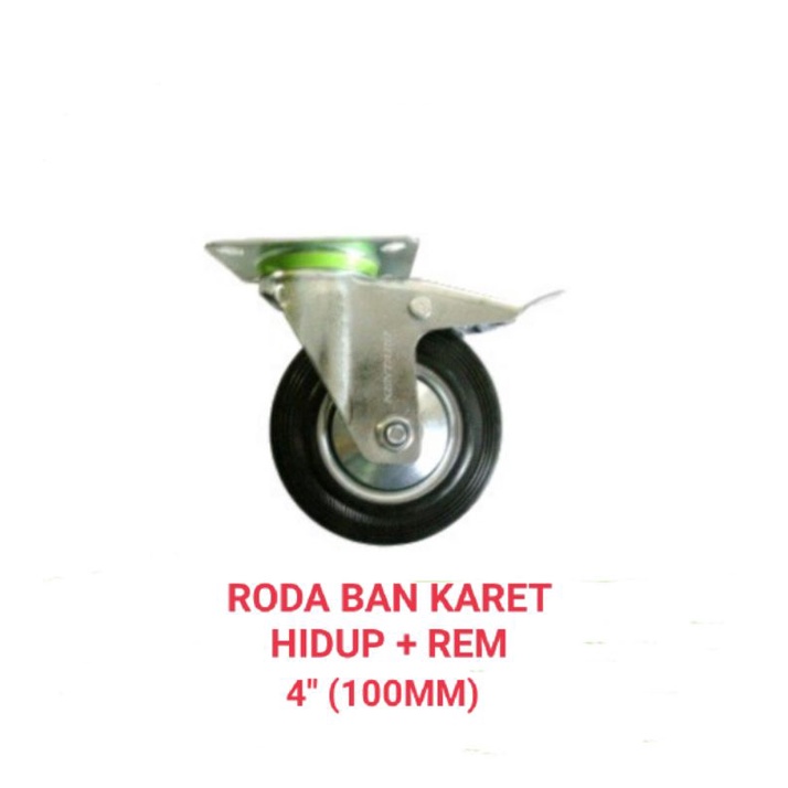 RODA BAN KARET 4&quot; (100MM) PRODUCT BERKWALITAS