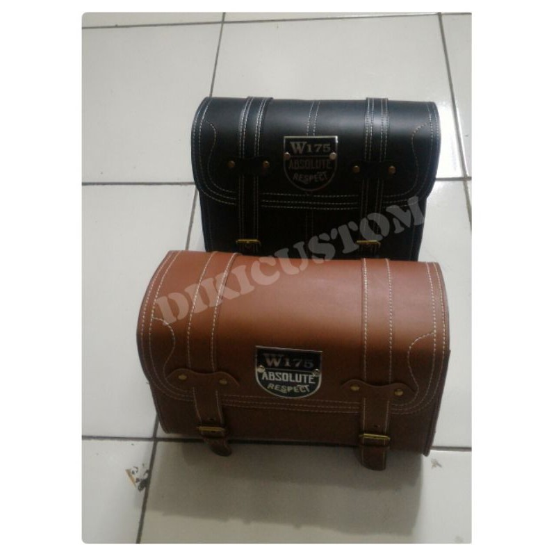 tas w175 side bag kawasaki w175. aksesoris w175