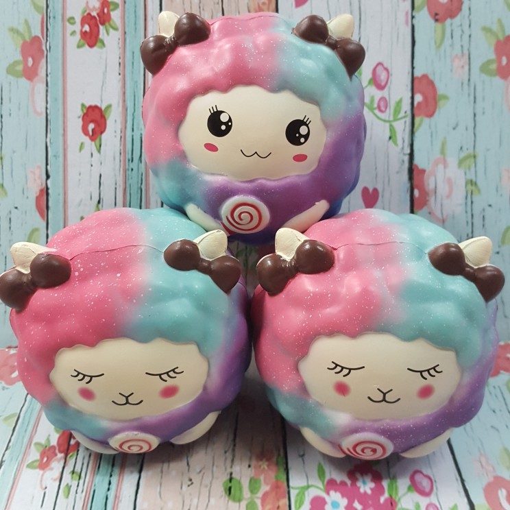 Squishy Murah Galaxy Ribbon Baby Sheep with Lollipop SQISHY PROMO