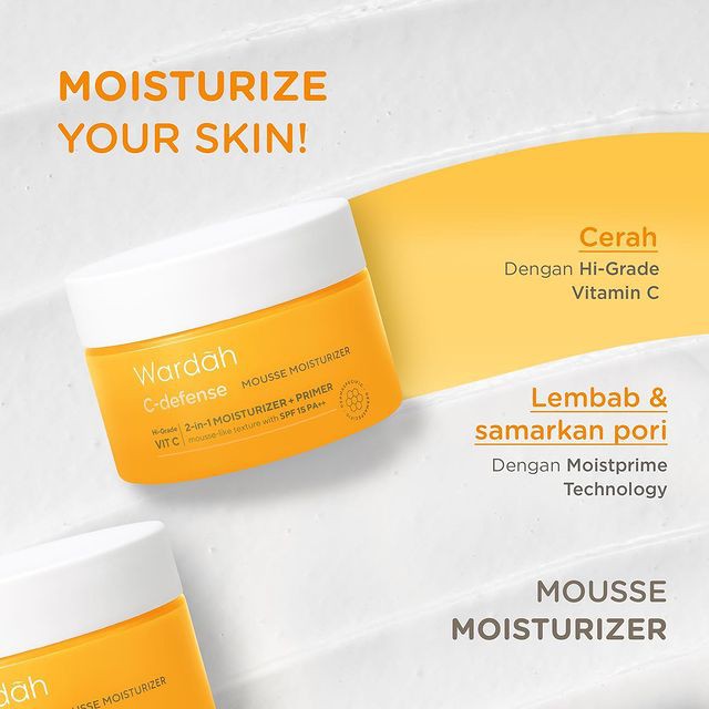 Wardah C- defense Mousse Moisturizer + Primer 30gr