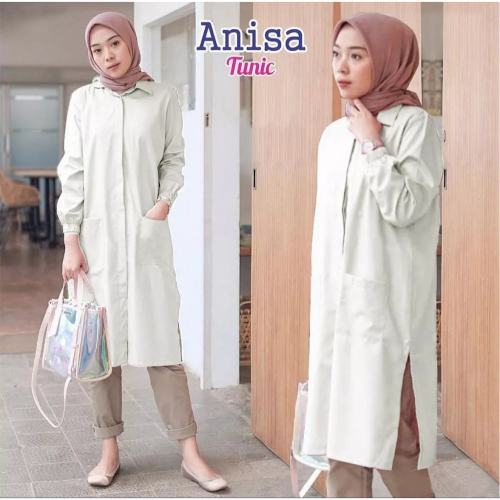 ((BISA COD)) TUNIK WANITA ANISA / TUNIK MUSLIM / GAMIS / TERBARU/TUNIK MURAH