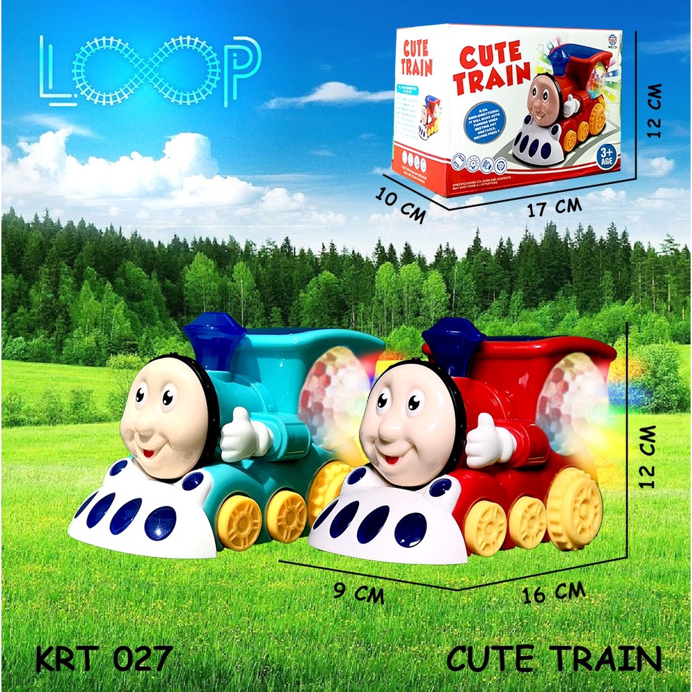 MAINAN EDUKASI KERETA API CUTE TRAIN ANAK PENYUSUN DOMINO AUTOMATIC TRAIN DOMINO