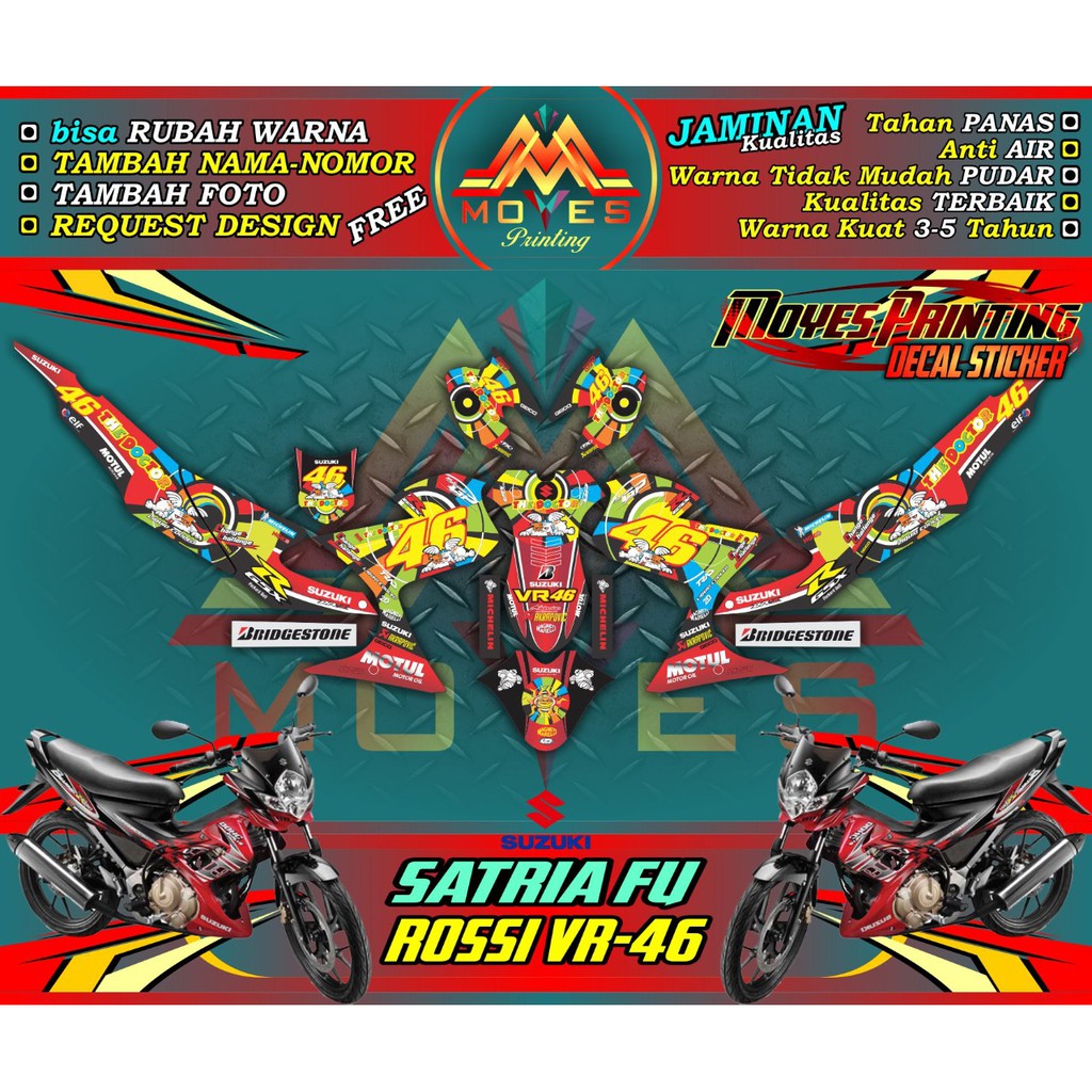 stiker motor satria fu full body stiker satria fu decal stiker satria fu