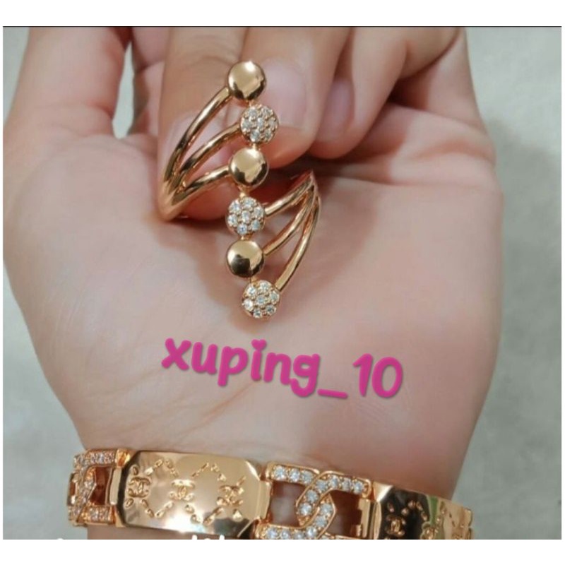 perhiyasan xuping gelang dan cincin