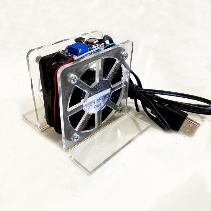 Turbo Fan Portable Usb 5v 7.000 RPM / Kipas Stand Acrylic High Speed