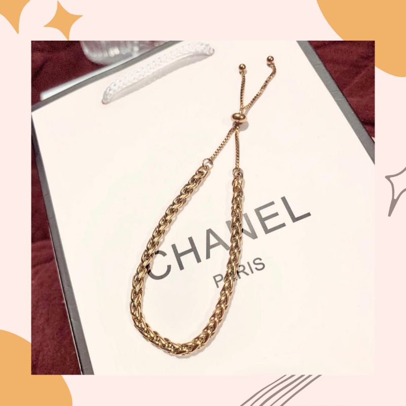 Gelang Tangan Serut Sisik Naga Rosegold Lapis Emas Perhiasan Titanium Anti Karat Import Korea Akseso