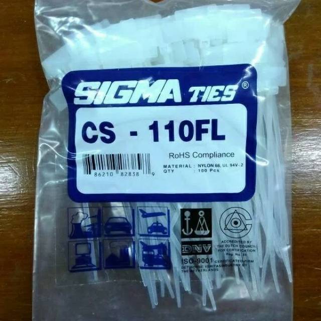 Kabel ties label sigma CS-110FL kabel ties label kabel tie label ties