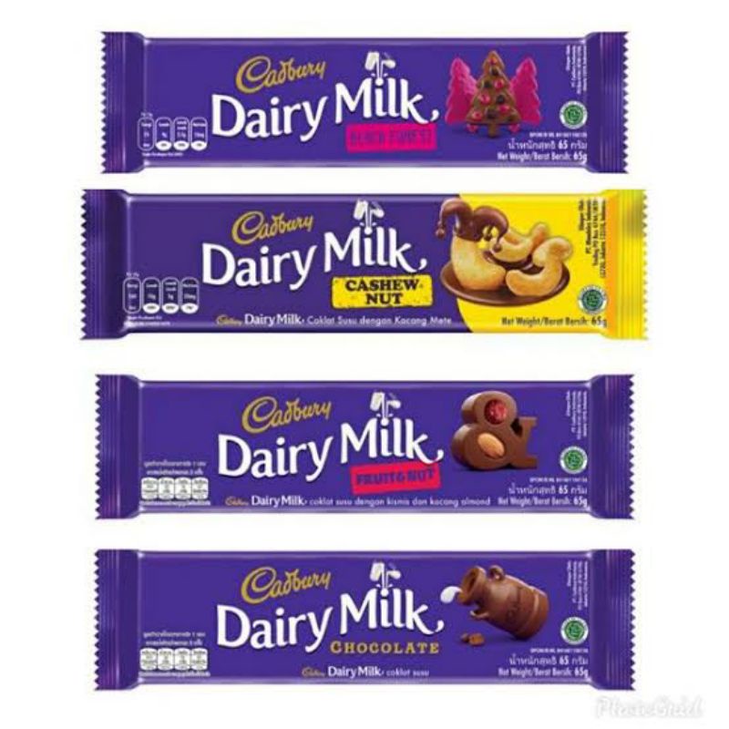 

Coklat Cadbury Dairy Milk 62gr 5x62gr