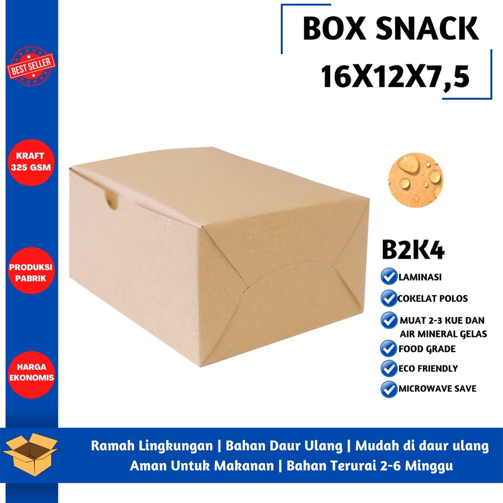 Snack Box 16x12 Laminasi 325 Gsm (B2K4-Laminasi)