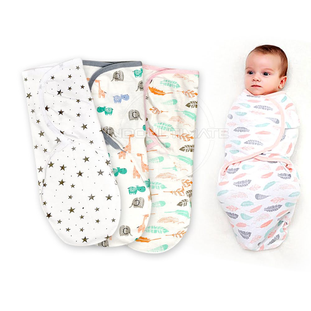 BABY LEON Selimut Bedong Lipat bayi BC-108 Bedong Bayi Instan Kain bedong kaos Bayi Motif lucu karakter