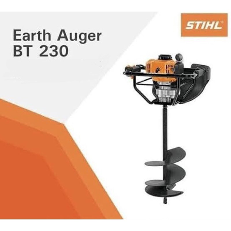 BIG SALE       Mesin Bor Tanah STIHL BT 230 Earth Auger Komplit Mata Bor 6 / 8 inch
