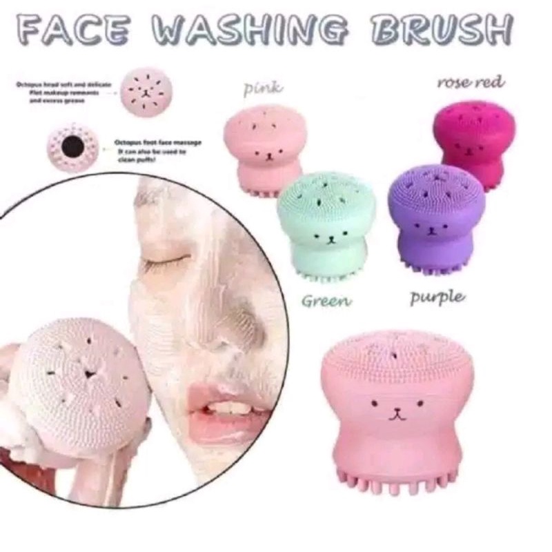 Sponge Gurita / Silicone Cleansing Brush / Face Washing Brush