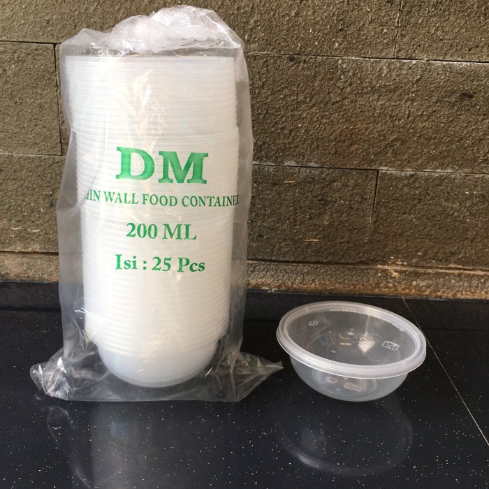 THINWALL BULAT 200ML - MANGKUK THINWALL PLASTIK 200 ML- ISI 25PCS
