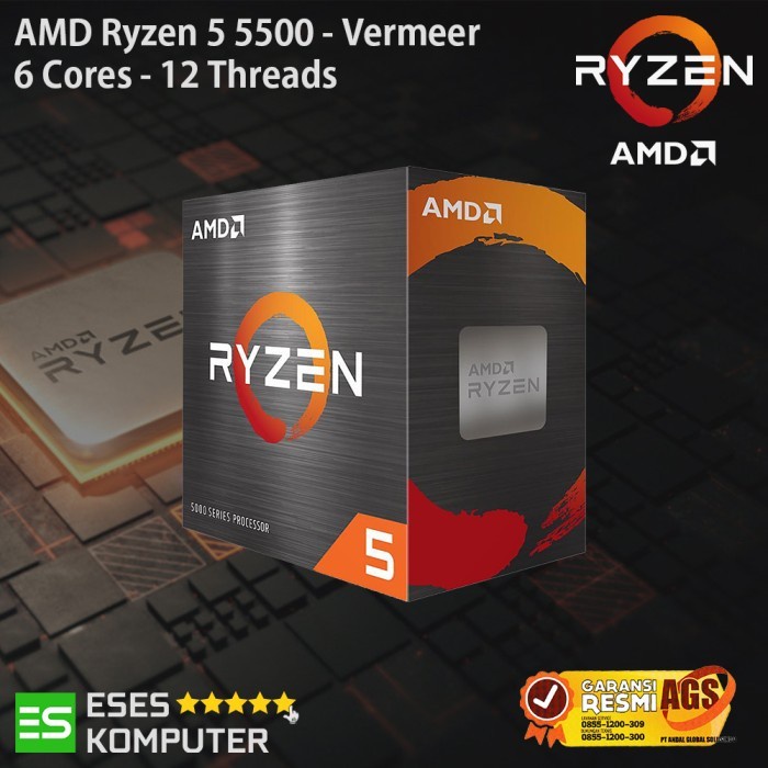 Processor AMD Ryzen 5 5500 3.6GHz Up To 4.2GHz Socket AM4 - 6 Core