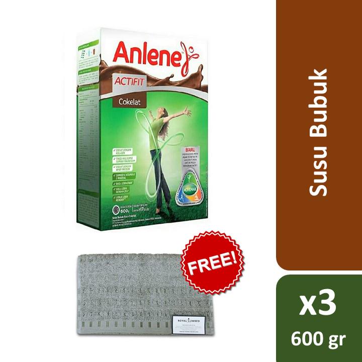 

Anlene Actifit 600g Cokelat - 3 pcs FREE TERRY PALMER