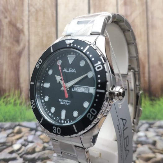 COD Jam Tangan Pria  ALBA Analog Rantai Silver AJ6115X1 Original KEREN GARANSI KADO TERBARU