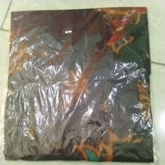 Kemeja Batik Motif Kubis Hitam Baju Seragam Kantor Alkhalis