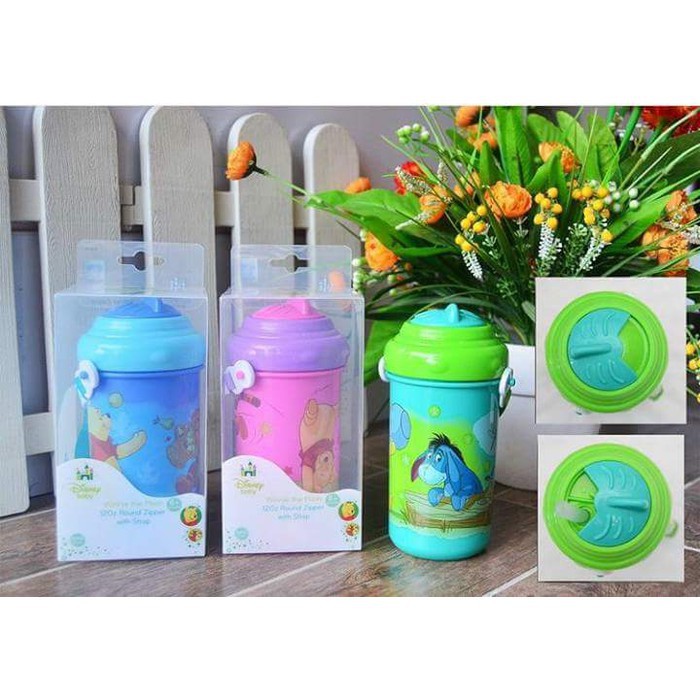 DISNEY BABY 12oz Round Zipper With Strap + Tali [ WTP 07-063 ]