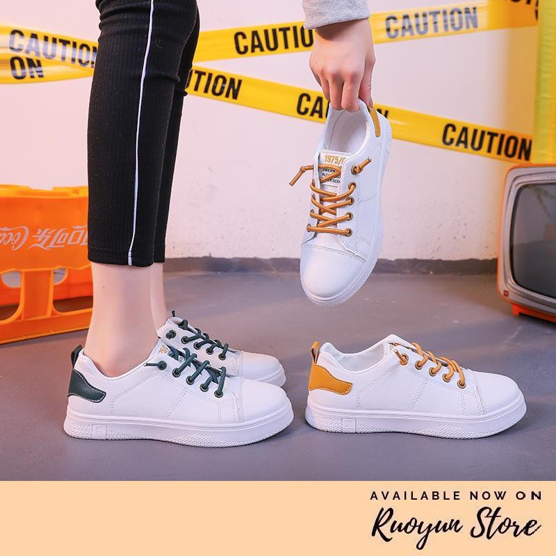 RYS - Plain Color Sepatu Sneakers Korea Fashion Casual - Ori Import