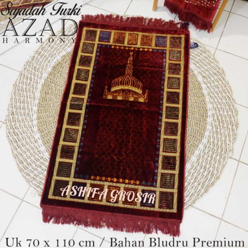 SAJADAH TEBAL TURKY AZAD +BOX SPIGEL LEMBUT UK 70×110