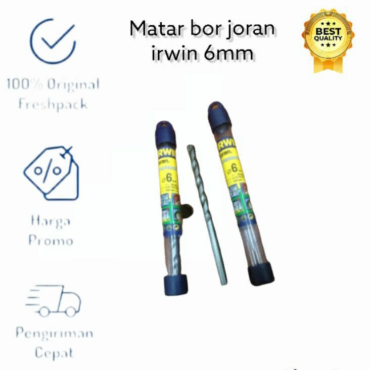 IRWIN MATA BOR BETON TEMBOK MASONRY JORAN 6 MM BOSCH MULTIPURPOSE