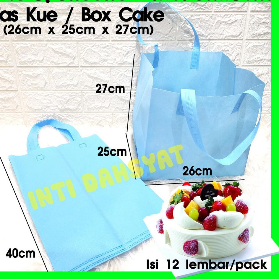 

Tas KUE / Box Cake Spunbond Goodie Bag Size 25 (isi 12lembar) 26cm x 25cm x27cm Tas Kotak Nasi « LC
