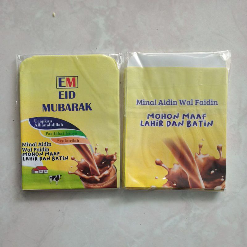 

amplop lebaran lucu unik susu ultra milk termurah isi 10 free ongkir