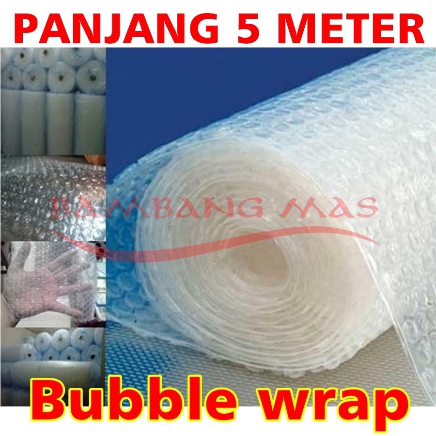 

TERMURAH Plastik bubble wrap gelembung 5 meter pelindung pengaman packing