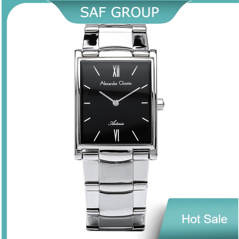 JAM TANGAN WANITA ALEXANDRE CHRISTIE AC 8520 / AC8520 SILVER BLACK ORIGINAL by plp