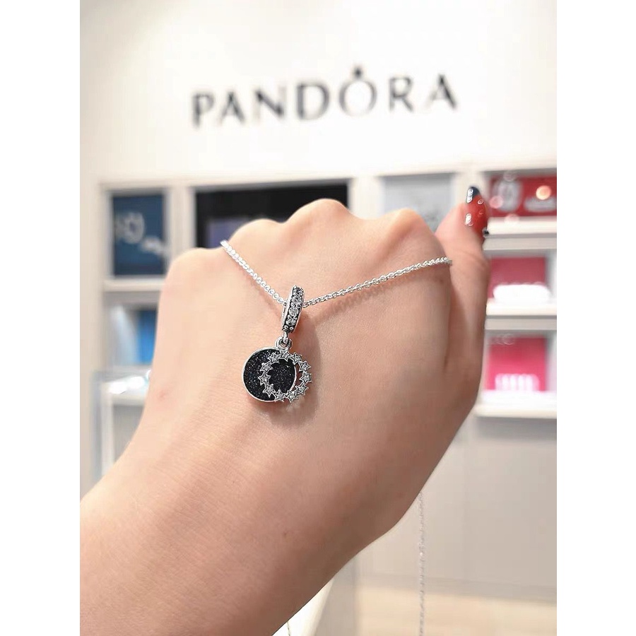 Pandora Kalung 925 Silver Cubic Zirconia Dengan Liontin Bentuk Bintang Untuk Wanita