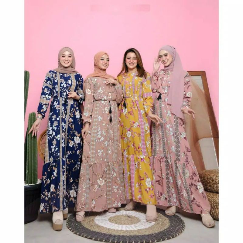 Tiara maxy baju gamis pakaian wanita dress fashion muslim