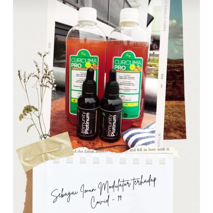 Paket Murah 1 Immunity Platinum dan 1 Curcuma Pro Synthesa Herba Imuno Modulator Terhadap Virus