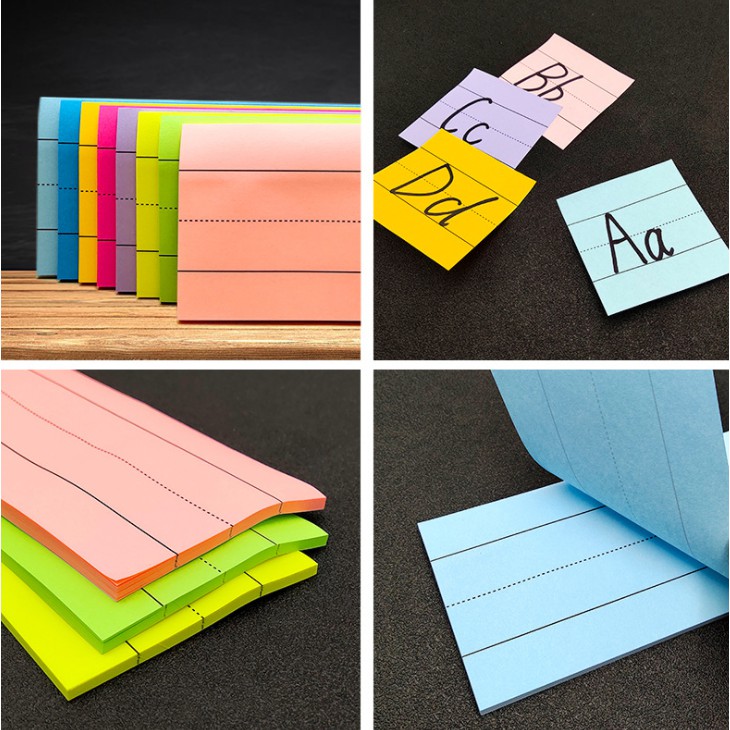 

J2 - Sticky notes kotak garis Catatn tempel 8 warna ja