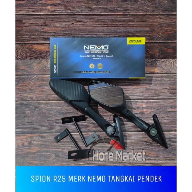 SPION R25 TANGKAI PENDEK MERK NEMO CBR 150R NMAX NINJA