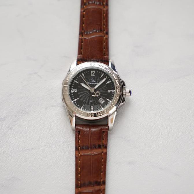 Christyan Arden Original Leather CA8071 Brown - Black Dial (Wanita)