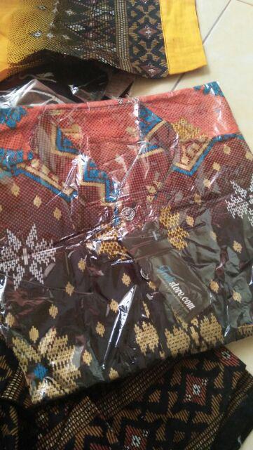 Trolistore Batik Wanita Motif Gradasi Kuning Lengan Pendek Grosir Batik Pekalongan