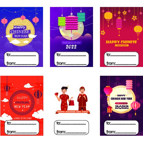 

paket 1 hang tag chinese | hang tag label | hampers | greetings card | tahun baru cina