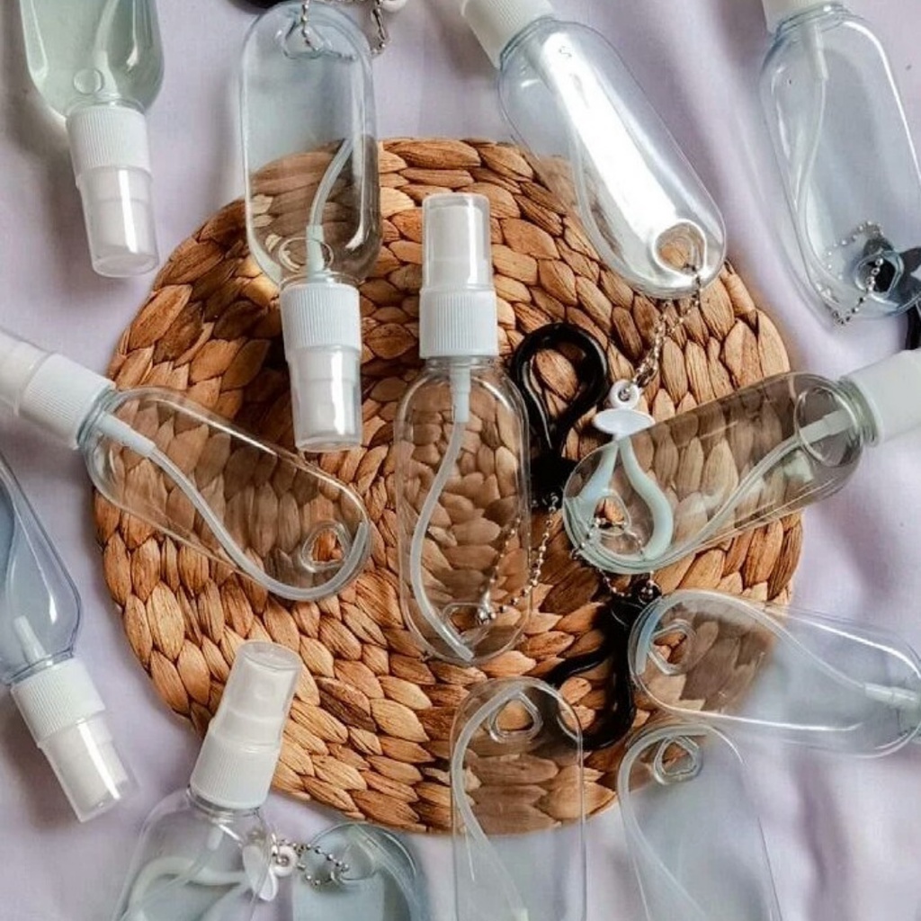 [ READY STOCK ] BOTOL HAND SANITIZER SPRAY GANTUNG POLOS + GANTUNGAN 30ml