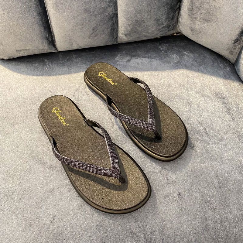 Sandal Jepit Jelly Wanita Glanzton Glitter Pasir 1912